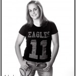 Black and White senior picture senior girl black and white