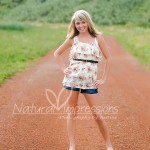 Senior Girl on Gravel Road North Dakota senior pictures
