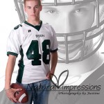 Senior Boy Football and Helmet ND Senior Football Pictures